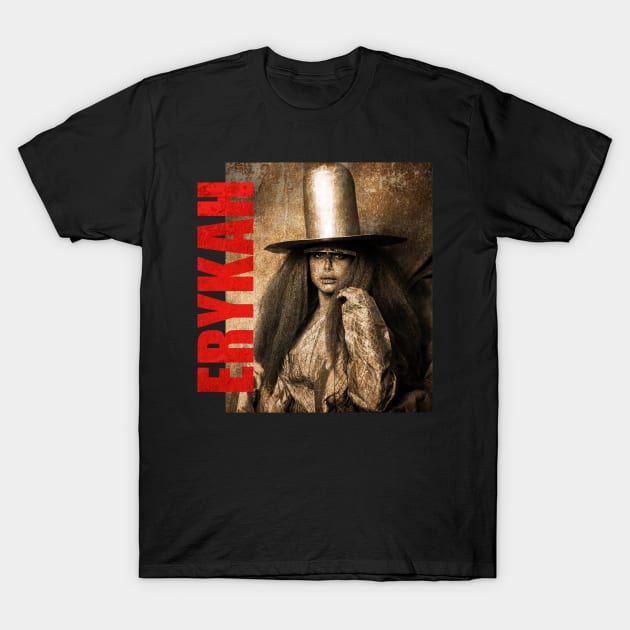 TEXTURE ART- Erykah Badu - Retro Aesthetic Fan Art 2 T-Shirt by ZiziVintage